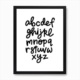 Alphabet Lettering Art Print