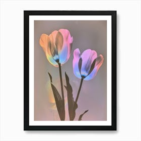 Iridescent Flower Tulip 4 Art Print