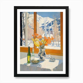 The Windowsill Of Aspen   Usa Snow Inspired By Matisse 3 Art Print