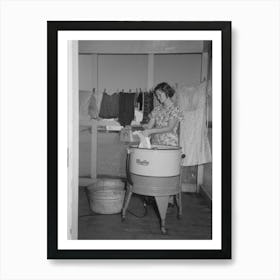Farm Wife Washing Clothes, Lake Dick Project, Arkansas By Russell Lee Art Print