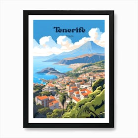 Tenerife Spain Summer Travel Illustration Art Print