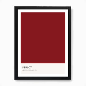 Merlot Colour Block Poster Art Print