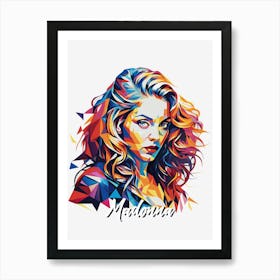 Madonna 02 Portrait Music Icon Style WPAP Pop Art Art Print