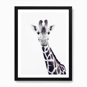 Giraffe Portrait in Art Print