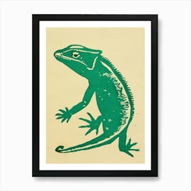 Carpet Chameleon Bold Block 1 Art Print