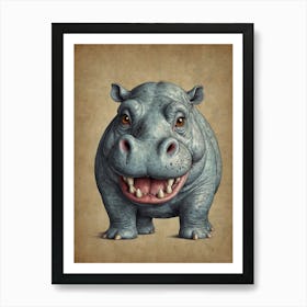 Hippo 12 Art Print