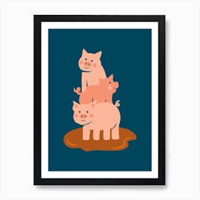 Pig Tower Art Print