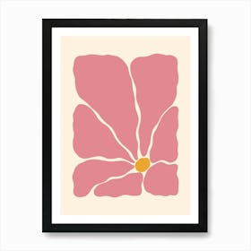 Abstract Flower 02 - Pink Art Print