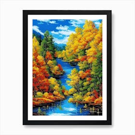 Autumn River 2 Art Print