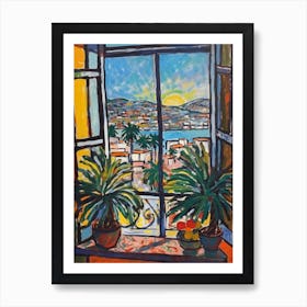 Window View Of San Francisco In The Style Of Fauvist 3 Art Print