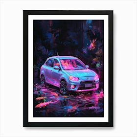 Neon Car 7 Art Print