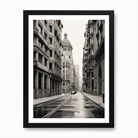 Bilbao, Spain, Black And White Old Photo 1 Art Print