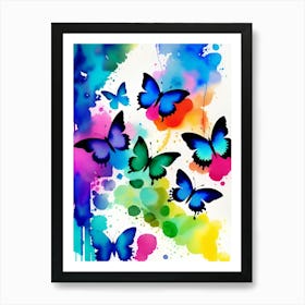 Colorful Butterflies 194 Art Print