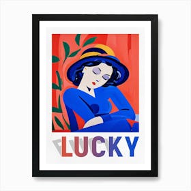 Woman pop art Art Print