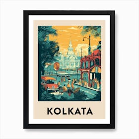 Kolkata 2 Vintage Travel Poster Art Print