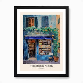 Florence Book Nook Bookshop 4 Poster Art Print