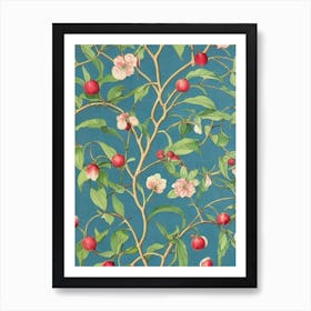 Crabapple tree Vintage Botanical Art Print