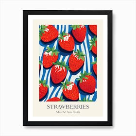 Marche Aux Fruits Strawberries Fruit Summer Illustration 7 Art Print