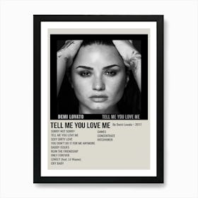 Tell Me You Love Me By Demi Lovato • 2017 Poster Art Print