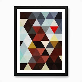 Colorful triangles in harmony 4 Art Print