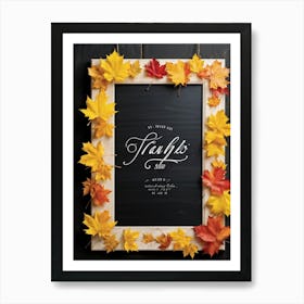 A Maple Leaf Intricately Crafted In Vibrant Yellow And Orange Hues To Showcase Autumns Majesty Re (7) Art Print