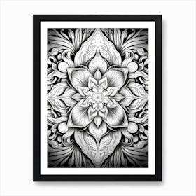 Symmetrical Mandalas Geometric Illustration 29 Art Print