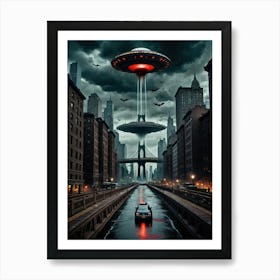 Alien Spaceship 1 Art Print