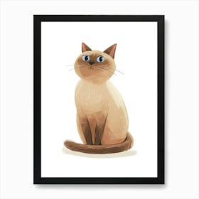 European Shorthair Cat Clipart Illustration 1 Art Print