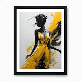 Yellow Dress Art Print