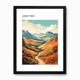 Lares Trek Peru 1 Hiking Trail Landscape Poster Art Print