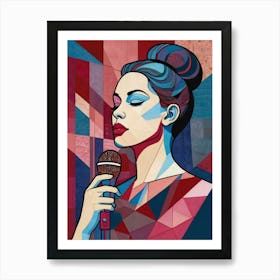 Sexy Woman Singing Art Print