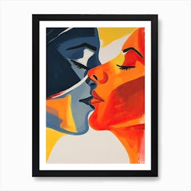 Watercolor Kiss 2 Art Print