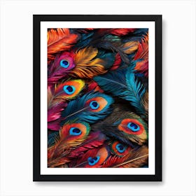 Peacock Feathers Art Print Art Print