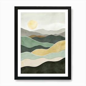 Mountains Soft Colors Art Print