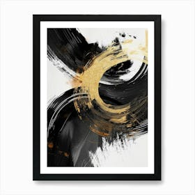 Abstract Black And Gold Canvas Print 11 Art Print