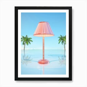 Lamp On The Beach Art Print