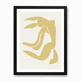 Inspired by Matisse - Yellow Nude 01 Art Print