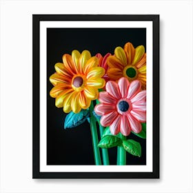 Bright Inflatable Flowers Sunflower 1 Art Print
