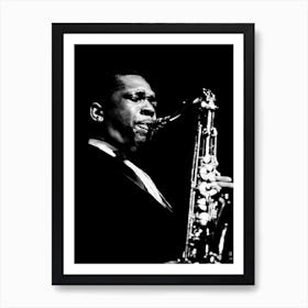 John Coltrane Line Art Illustration 2 Art Print