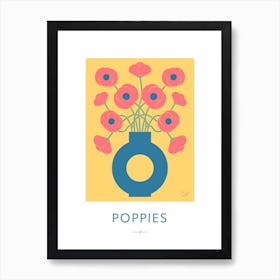 Poppies Flower Market Art Print Art Print