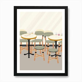 Paris Cafe Chairs, France Art Print