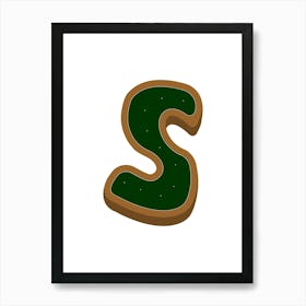 Gingerbread Decorative Letters Living Room Holiday Display 19 Art Print