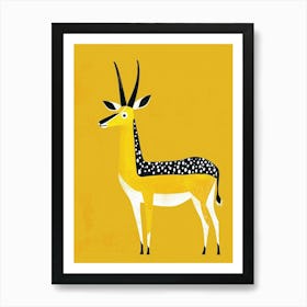 Yellow Gazelle 2 Art Print