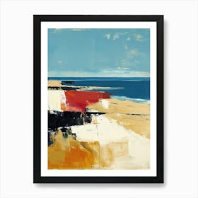 Sand And Sea, Abstract Art Print