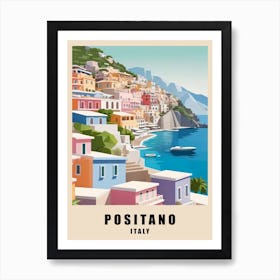 Summer In Positano Low Poly (32) Art Print