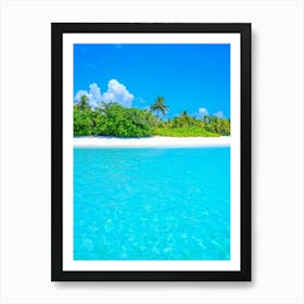 Relax Ocean Plant Idylli Holiday Coastline Beautiful Calm Shore Blue Paradise Sunlight N (31) Art Print