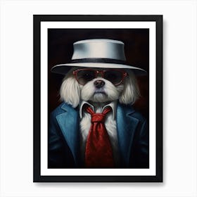 Gangster Dog Shih Tzu 2 Art Print