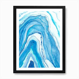 Agate Inspired Watercolor Abstract 1 Art Print