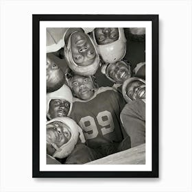 Gordon Parks 1943 Football Bethune Cookman College Players, African American, Daytona Beach, Florida Art Print