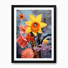 Surreal Florals Daffodil 2 Flower Painting Art Print